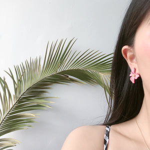 Anting Wanita Model Bunga Warna Warni Korean Style