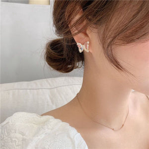 Anting Kristal Kupu-Kupu Super Fairy Earrings Korean Style