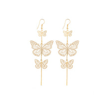 Lihat gambar sebagai galeri, Anting Kupu-kupu Gold &amp; Silver Women Earrings Butterfly
