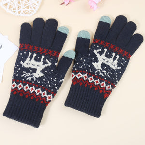 Sarung Tangan Motif Rusa Bahan Wool Deer Winter Gloves