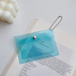 Pouch Kartu Transparan Card Holder Glitter Aesthetic
