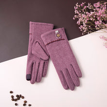 Lihat gambar sebagai galeri, Sarung Tangan Wanita Touchscreen Flower Winter Gloves
