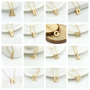Kalung Huruf Alfabet Necklace Clavicle Chain Aksesoris Wanita