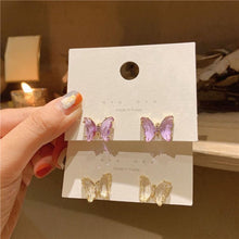 Lihat gambar sebagai galeri, Anting Kristal Kupu-Kupu Super Fairy Earrings Korean Style
