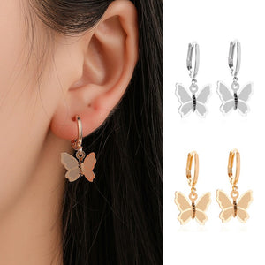 Anting Kupu-kupu Gold & Silver Korean Earrings