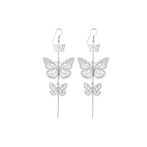Anting Kupu-kupu Gold & Silver Women Earrings Butterfly