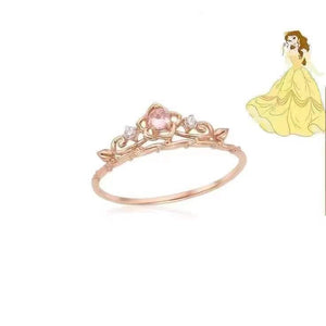 Cincin Disney Princess Crown Rings Adjustable Import