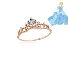 Lihat gambar sebagai galeri, Cincin Disney Princess Crown Rings Adjustable Import
