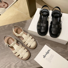 Lihat gambar sebagai galeri, Sandal Wanita Soft Leather Casual Model Tali Korean Style Import
