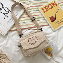 Lihat gambar sebagai galeri, Tas Selempang Wanita Cute Corduroy Sling Bag Korean Style Import
