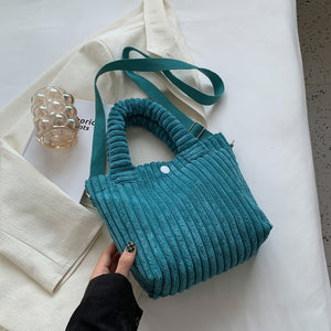 Tas Wanita Corduroy Sling Bag Korean Style Import