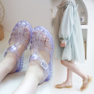 [ PART.2 ] Sandal Jelly Glitter Hollow Shoes Ukuran ANAK Import