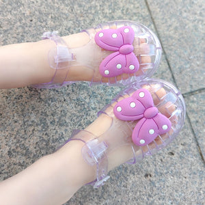Sandal Jelly Glitter Minnie Mouse Untuk Anak Perempuan Bahan Karet Model Lucu Kualitas Import
