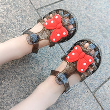 Lihat gambar sebagai galeri, Sandal Jelly Glitter Minnie Mouse Untuk Anak Perempuan Bahan Karet Model Lucu Kualitas Import
